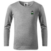 Da Oid Sinzer Bulldog Longsleeve Kinder Grau Meliert Weinberg Front